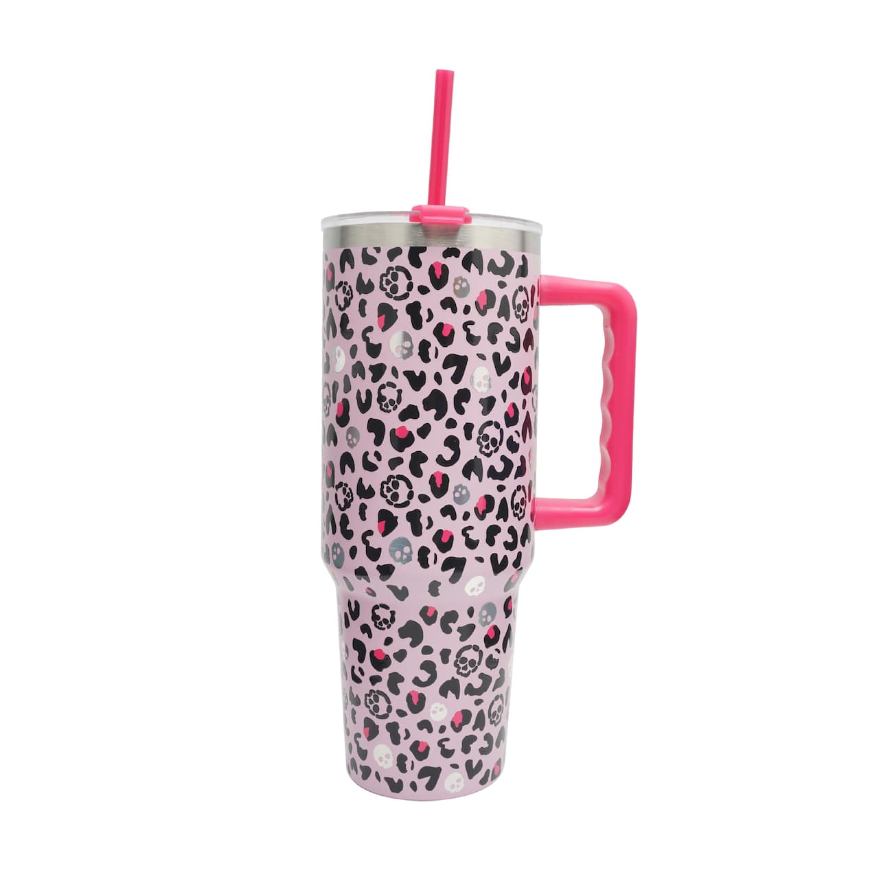 40oz. Pink Skull Leopard Stainless Steel Insulated Tumbler by Ashland®